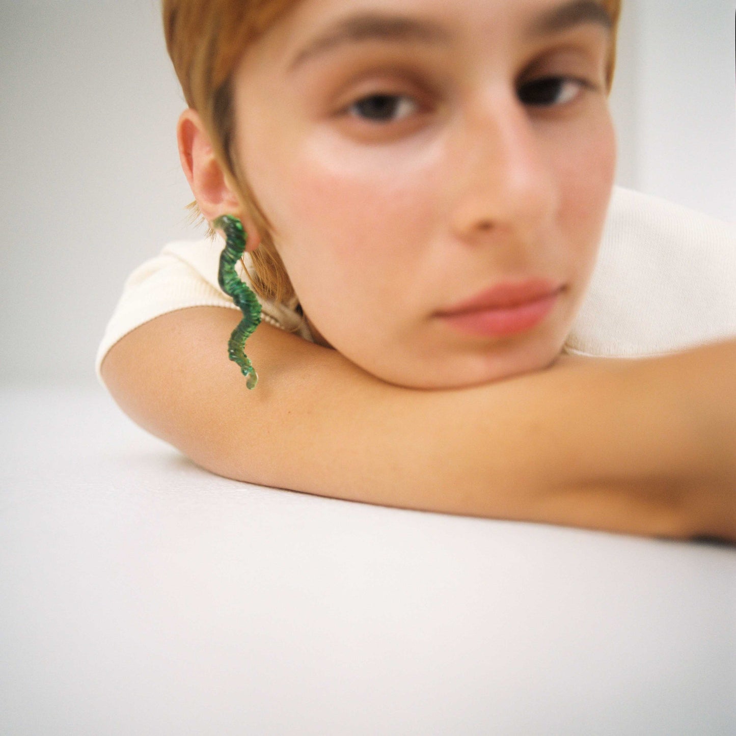 Stalagtite Snake earring