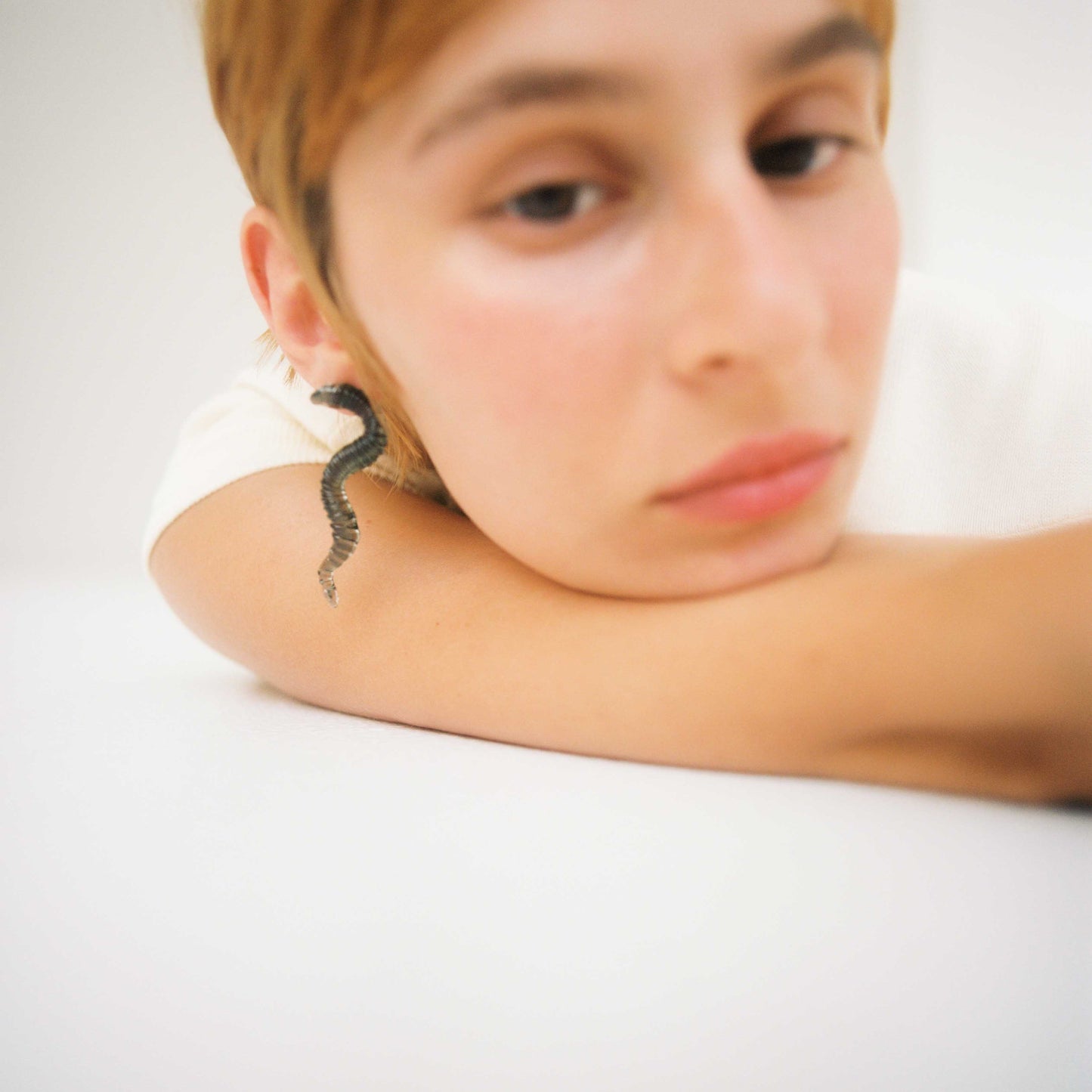 Stalagtite Snake earring