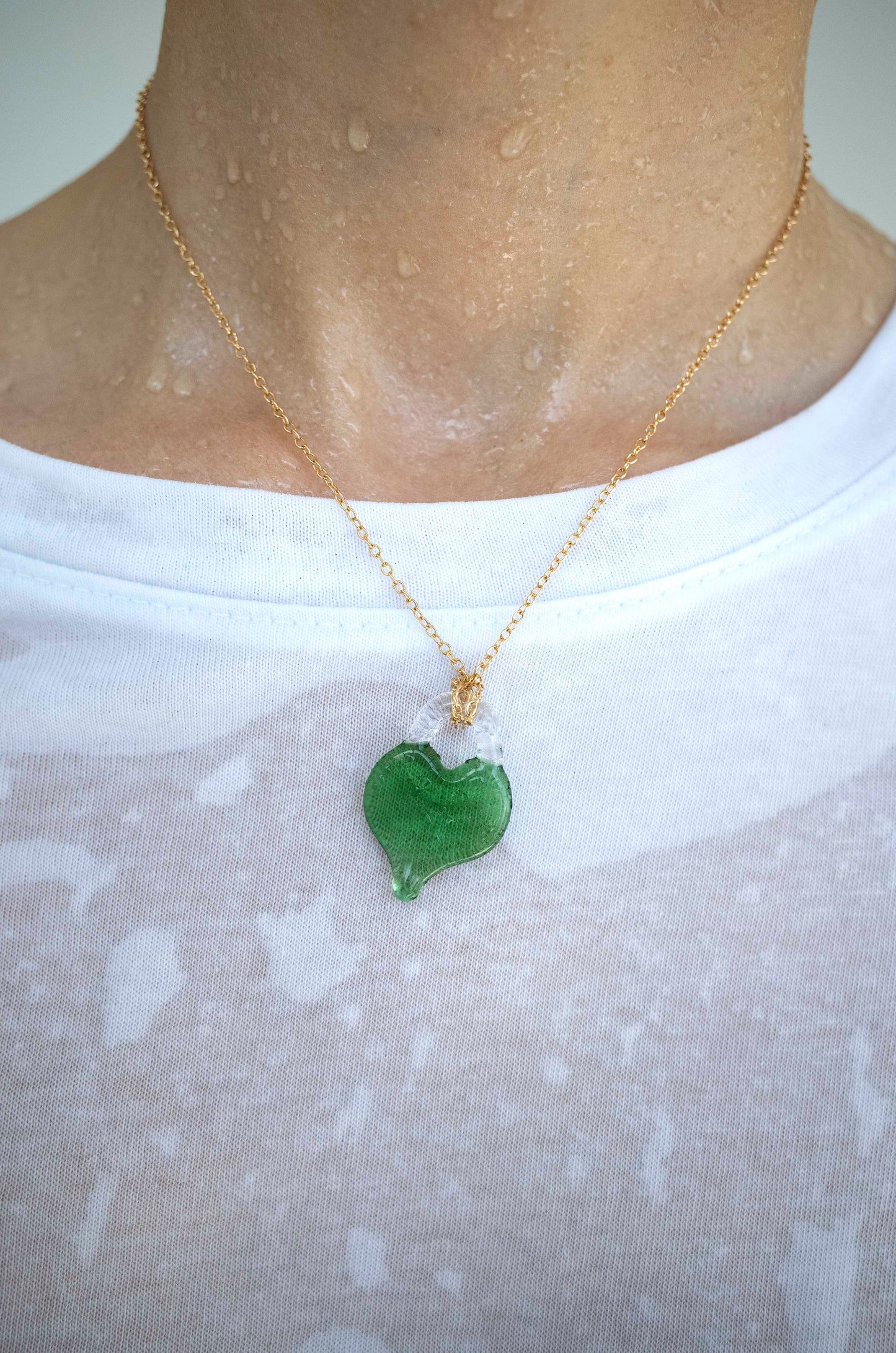 Heart of glass pendant
