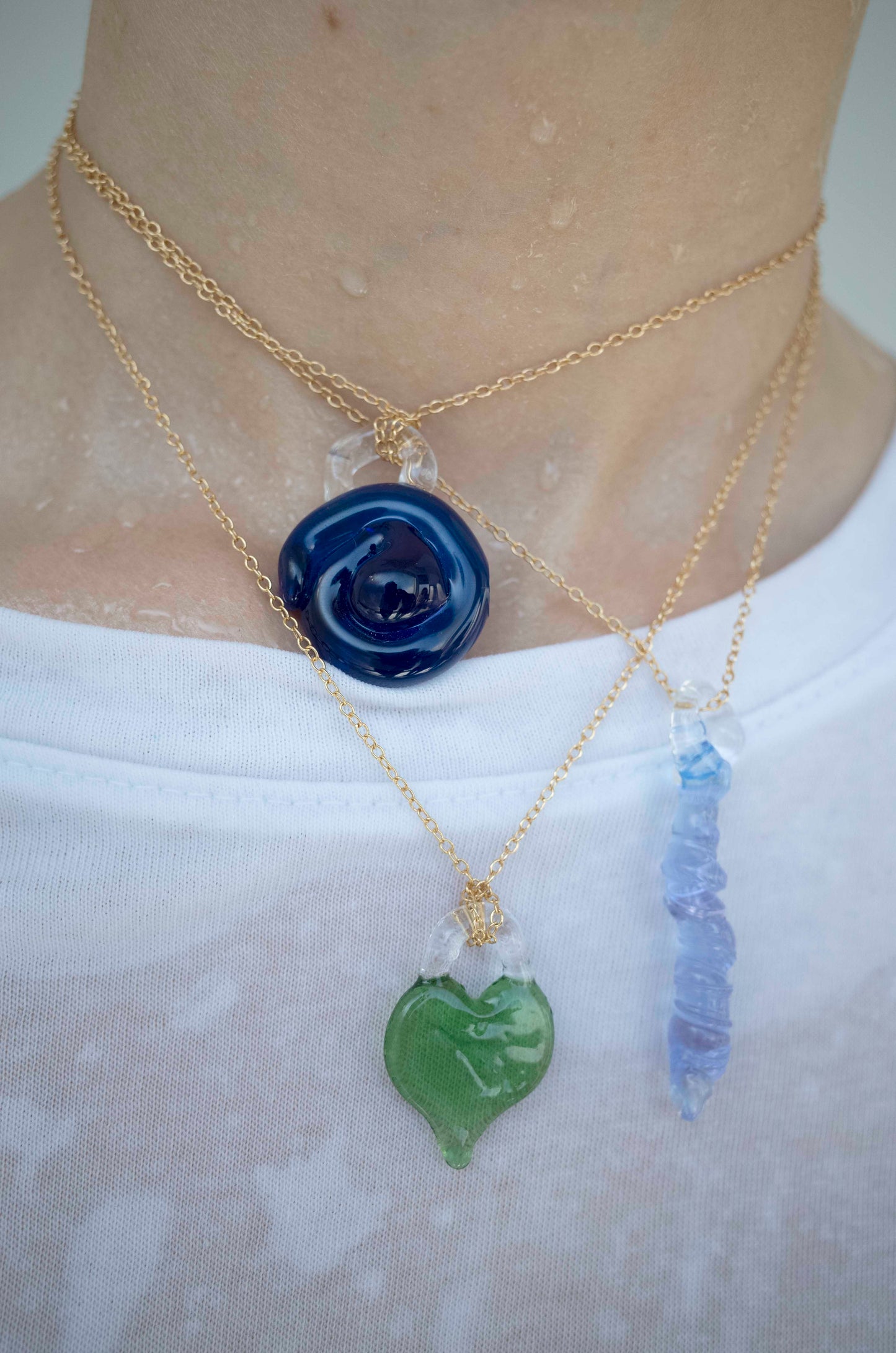 Heart of glass pendant