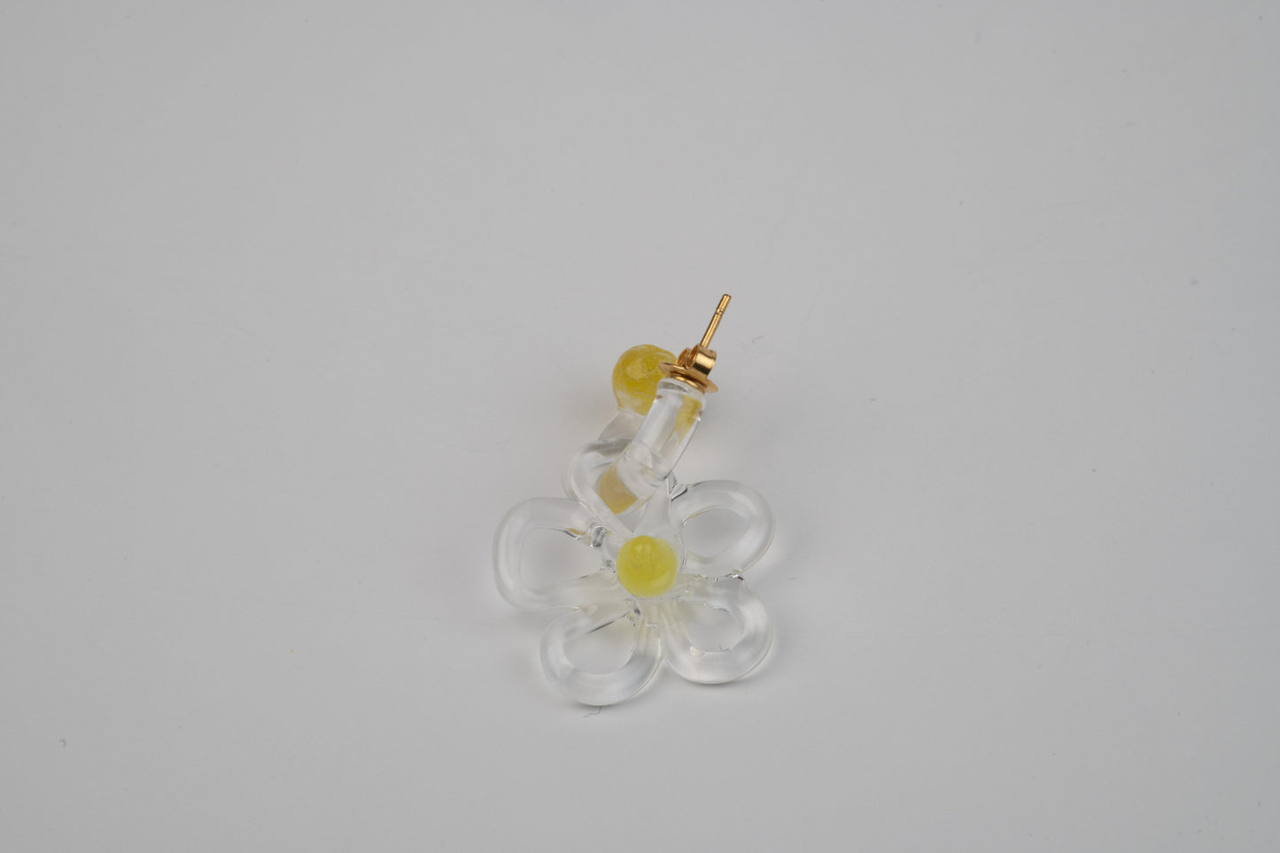 Mini Glass Hoop + Daisy Charm