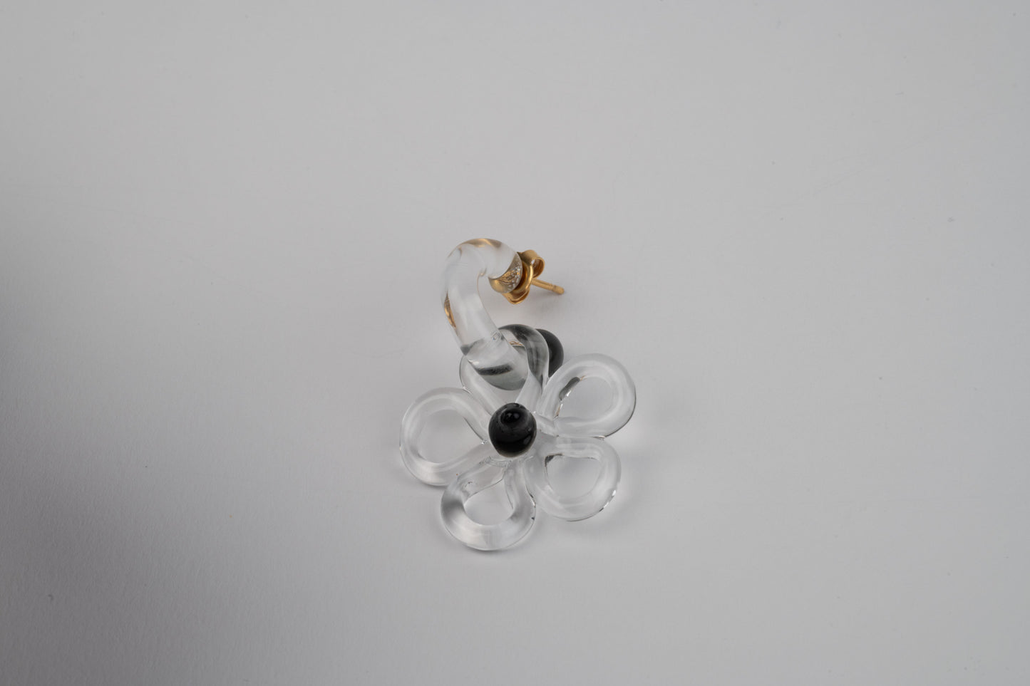 Mini Glass Hoop + Daisy Charm
