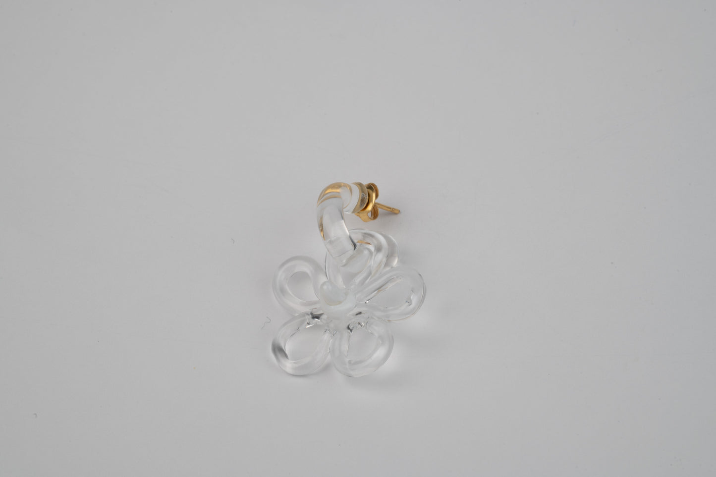 Mini Glass Hoop + Daisy Charm