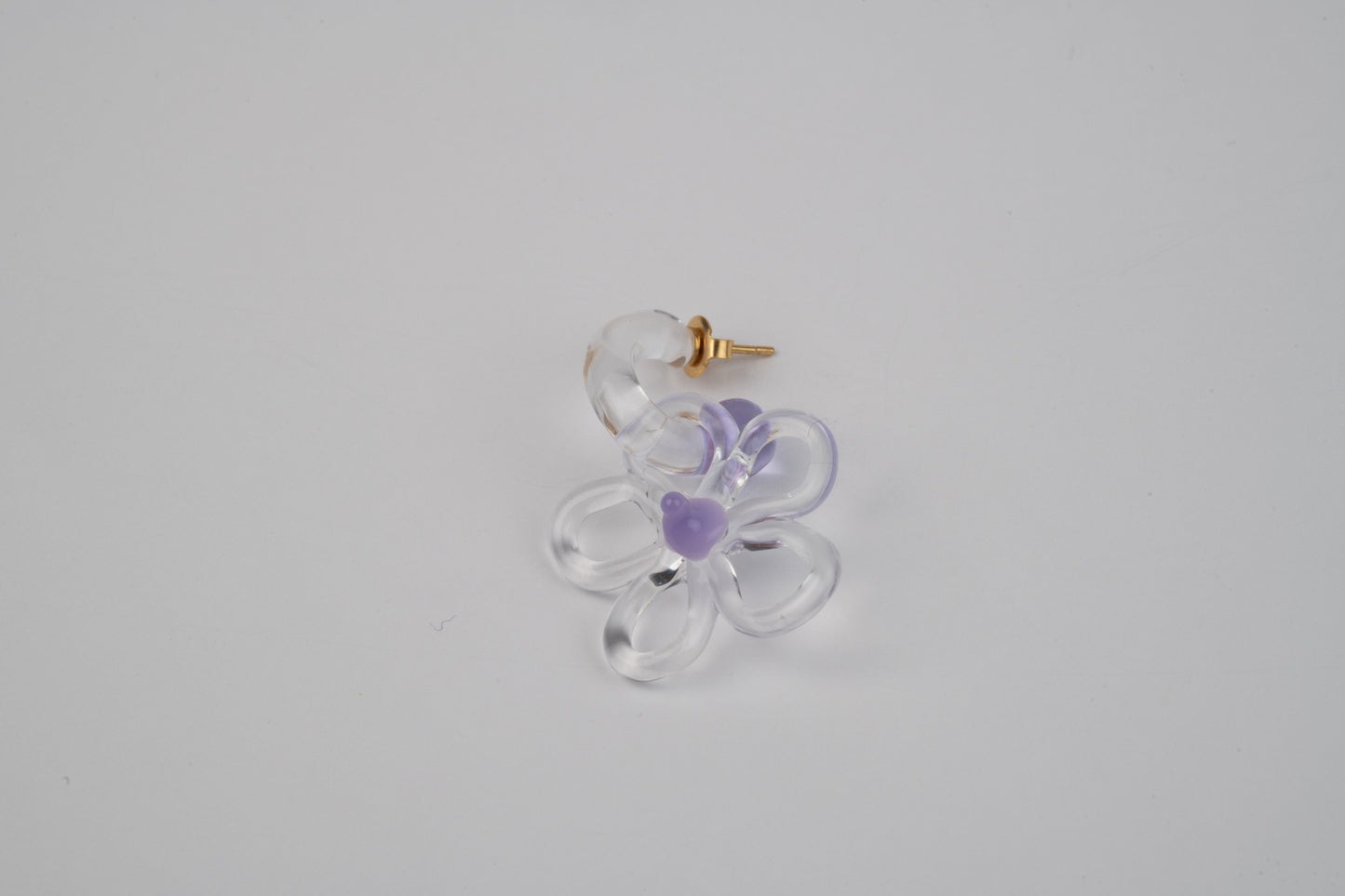 Mini Glass Hoop + Daisy Charm