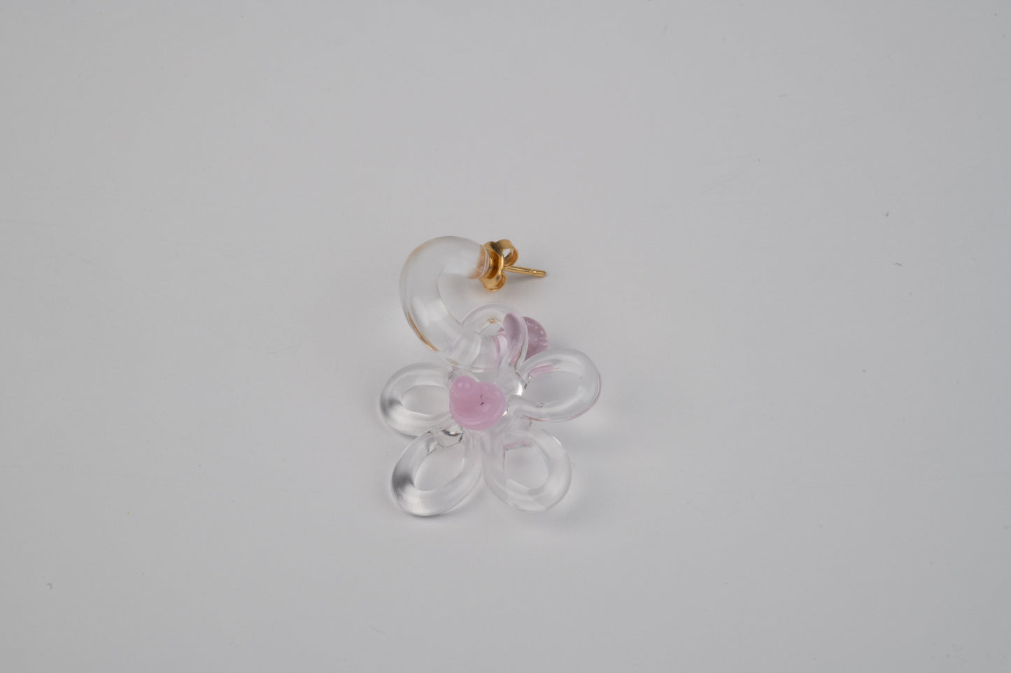 Mini Glass Hoop + Daisy Charm