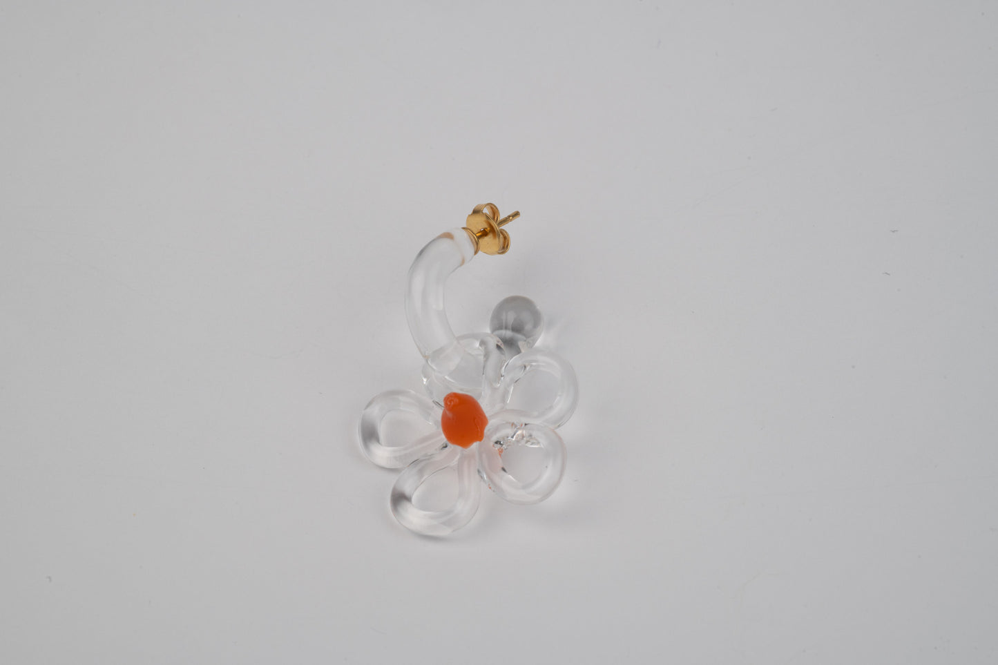 Mini Glass Hoop + Daisy Charm