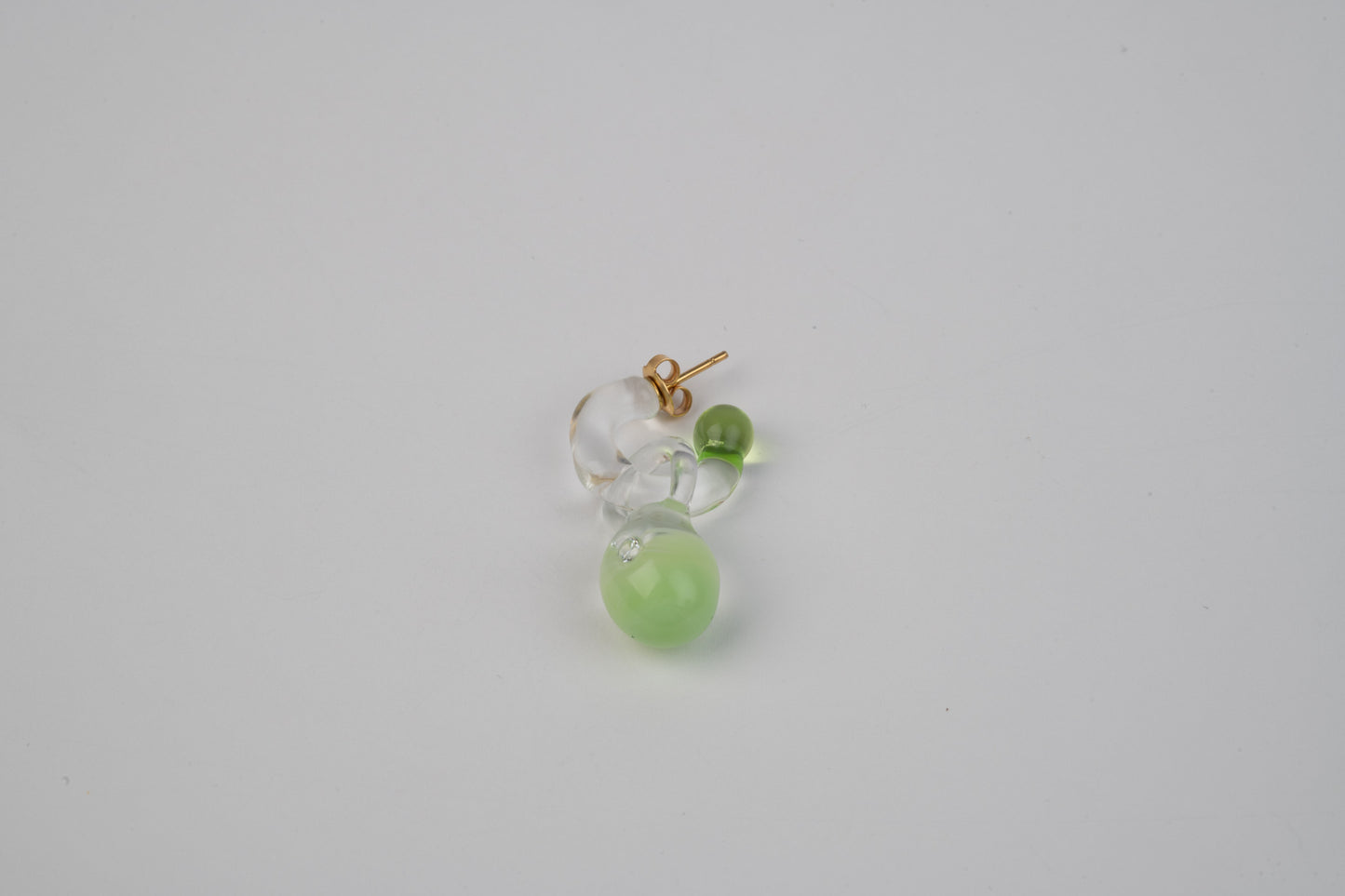 Mini Glass Hoop + Magic Stone Charm