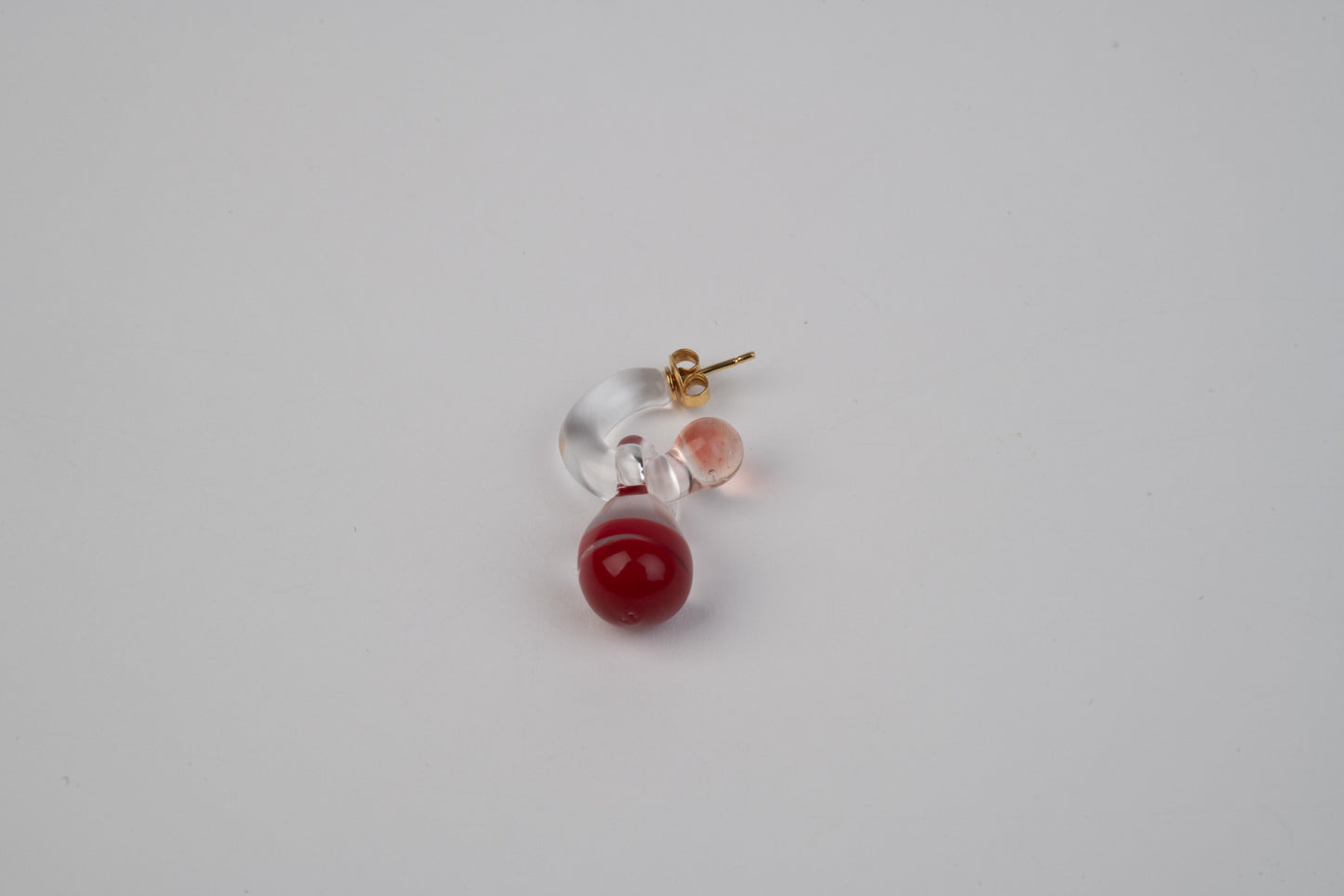 Mini Glass Hoop + Magic Stone Charm