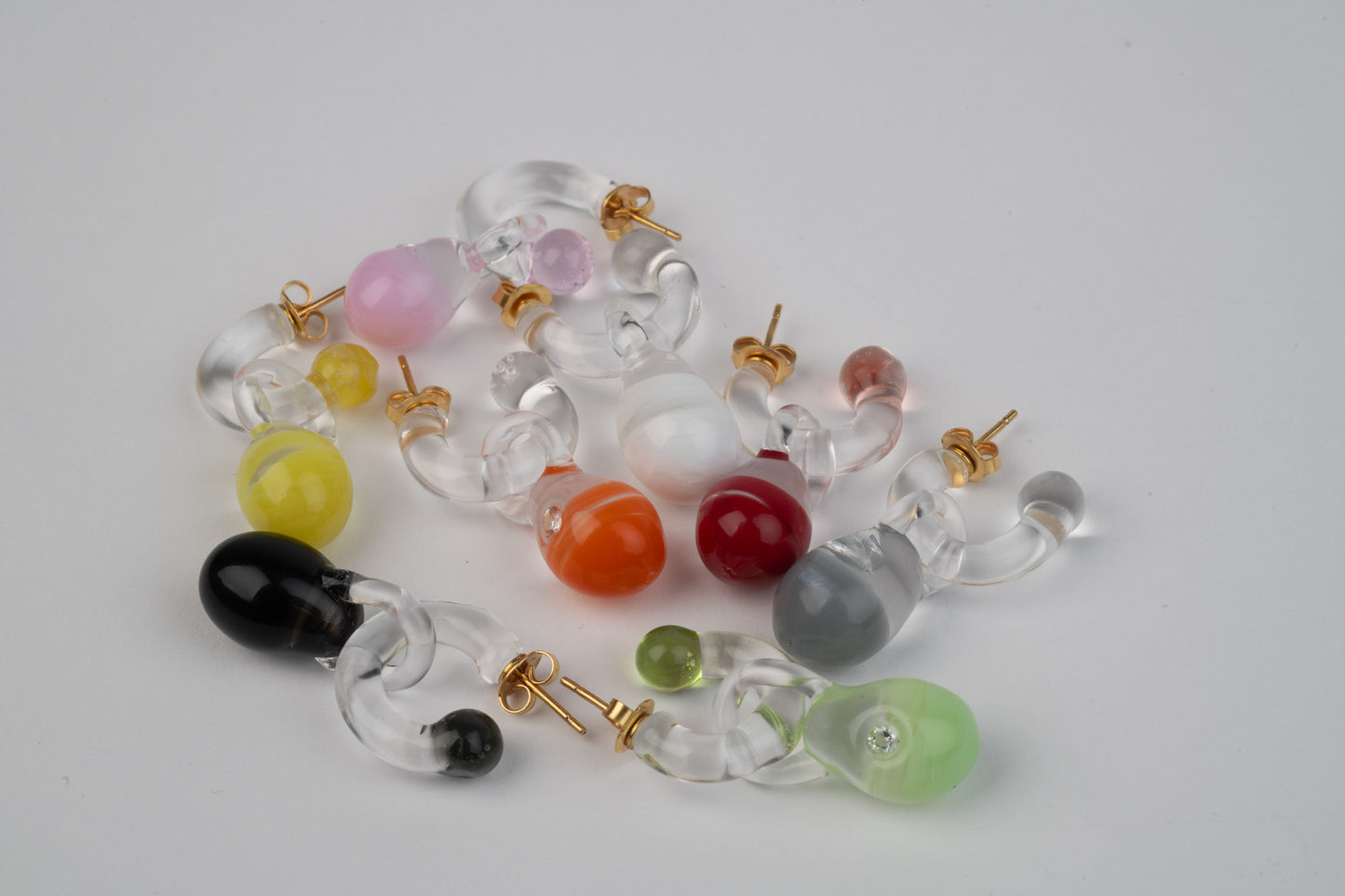 Mini Glass Hoop + Magic Stone Charm