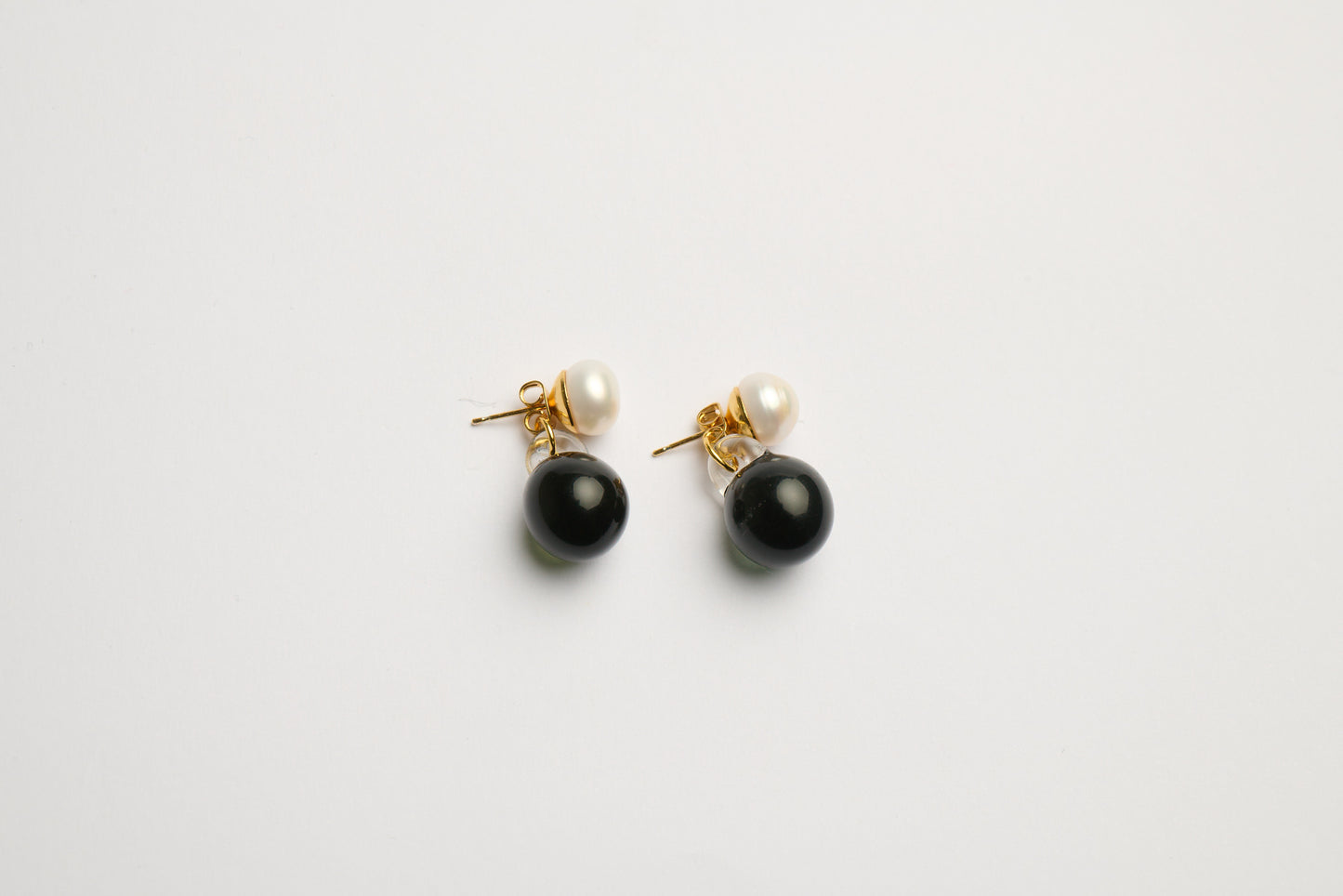 Pearl & Ball Earrings