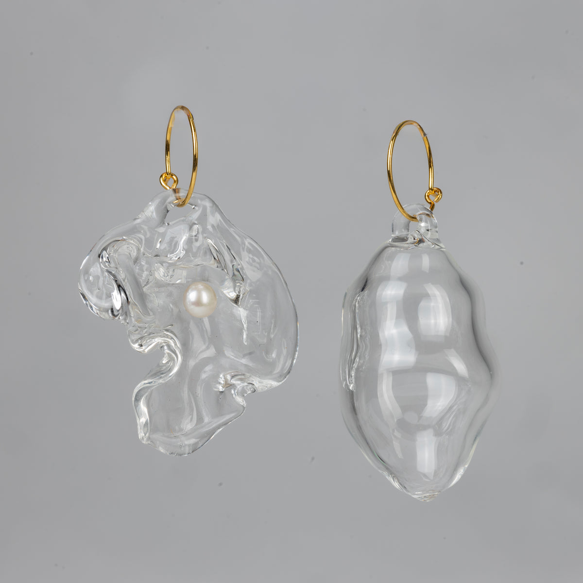 Bubble & Glass Bit Hoops