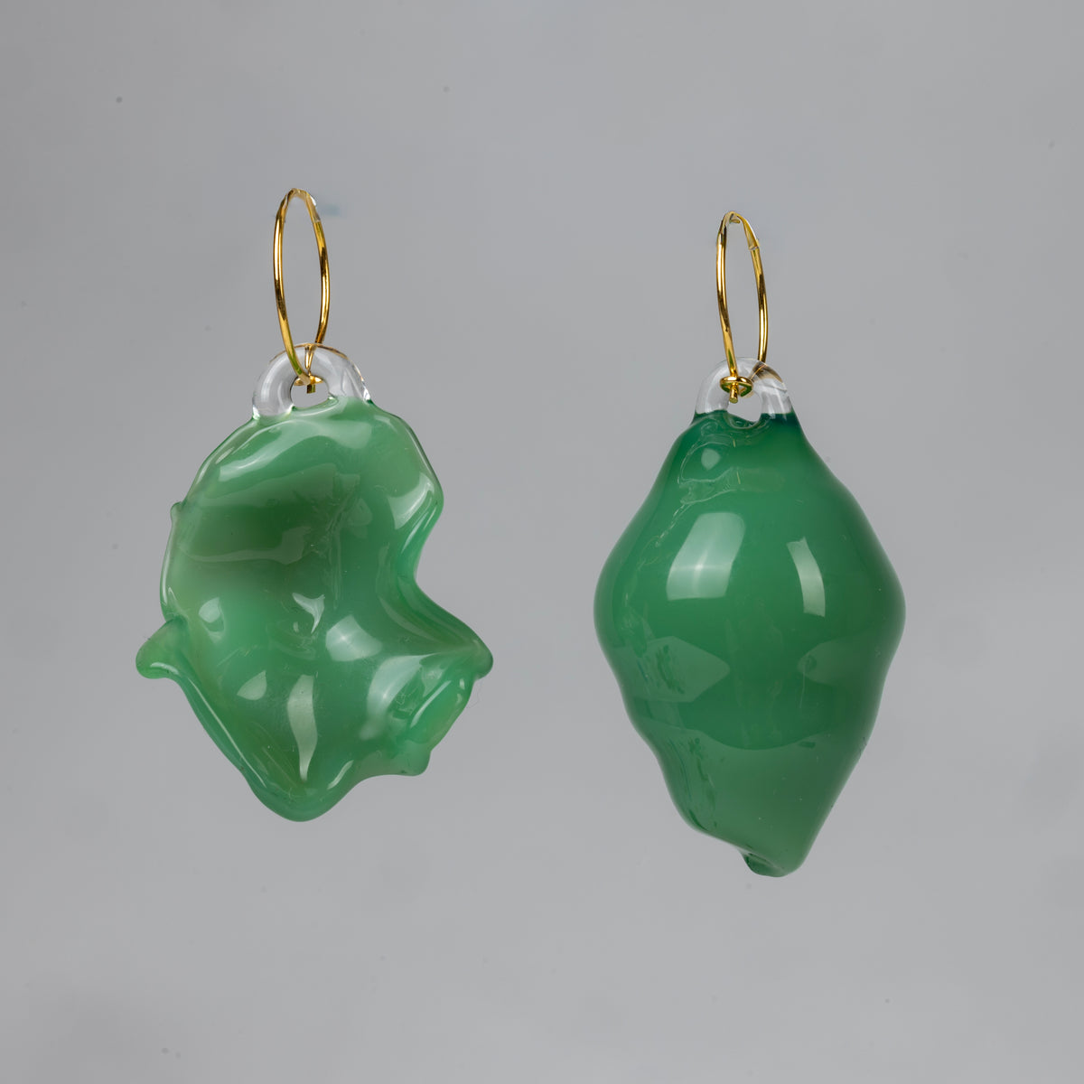 Bubble & Glass Bit Hoops