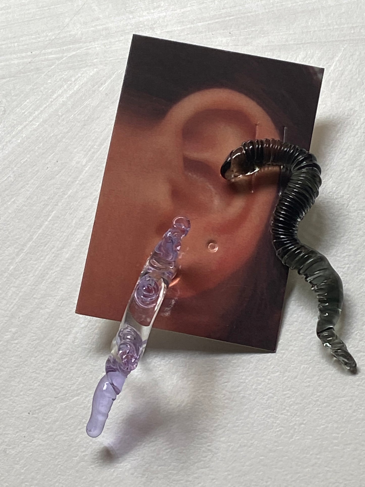 Stalagtite Snake earring